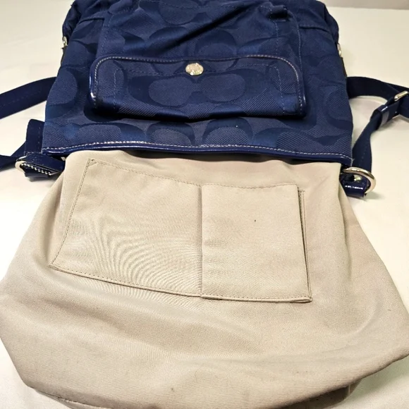 Authentic Navy Blue Coach Crossbody Bag - Picture 5 of 11